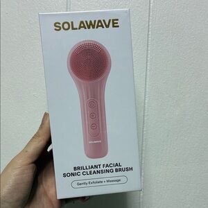 New Solawave Pink Sonic Facial Cleansing Brush